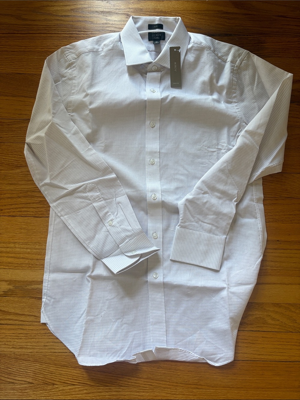 J.Crew Ludlow Slim Fit Dobby Dot Red White Micro-Dot Dress Shirt